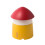 Mini Mushroom Dust Bin Detachable Lid 2L Capacity Tabletop Dustbin for Kitchen 1