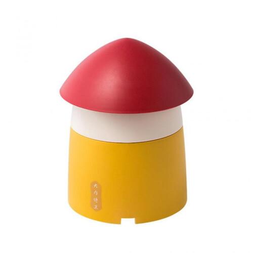 Mini Mushroom Dust Bin Detachable Lid 2L Capacity Tabletop Dustbin for Kitchen