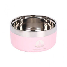 (Pink) Dog Feeder for Pet Dog Drinking Eating Pet Bowl Puppies Food Plate Dishes