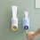 (Blue blue) Toothpaste Dispenser Wall Mount Automatic Toothpaste Squeezer Toothpaste Holder 2