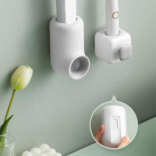 (Blue blue) Toothpaste Dispenser Wall Mount Automatic Toothpaste Squeezer Toothpaste Holder 2