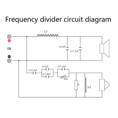 1PC 450W 2 Way Audio Speaker Frequency Divider Tweeter Bass Crossover Filter 1