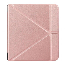 (Rose gold) for Kobo Libra for H2O 7"Multiangle Origami Stand Protective Cover for w/Auto Sl