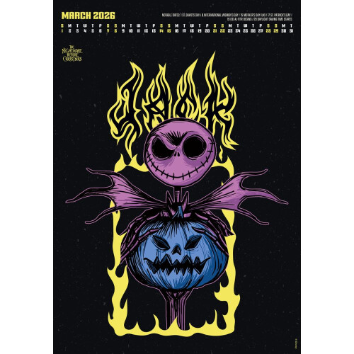 THE NIGHTMARE BEFORE CHRISTMAS 2026 A3 DELUXE CALENDAR 2