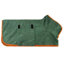 (L,Green)Dog Drying Bathrobe Dog Bathrobe Towel Dog Bath Towel For Large Dog With Hood