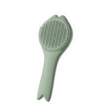 (Green and white) Pet Dogs Brush Deshedding Cats Massage Brushes for Shedding and Grooming