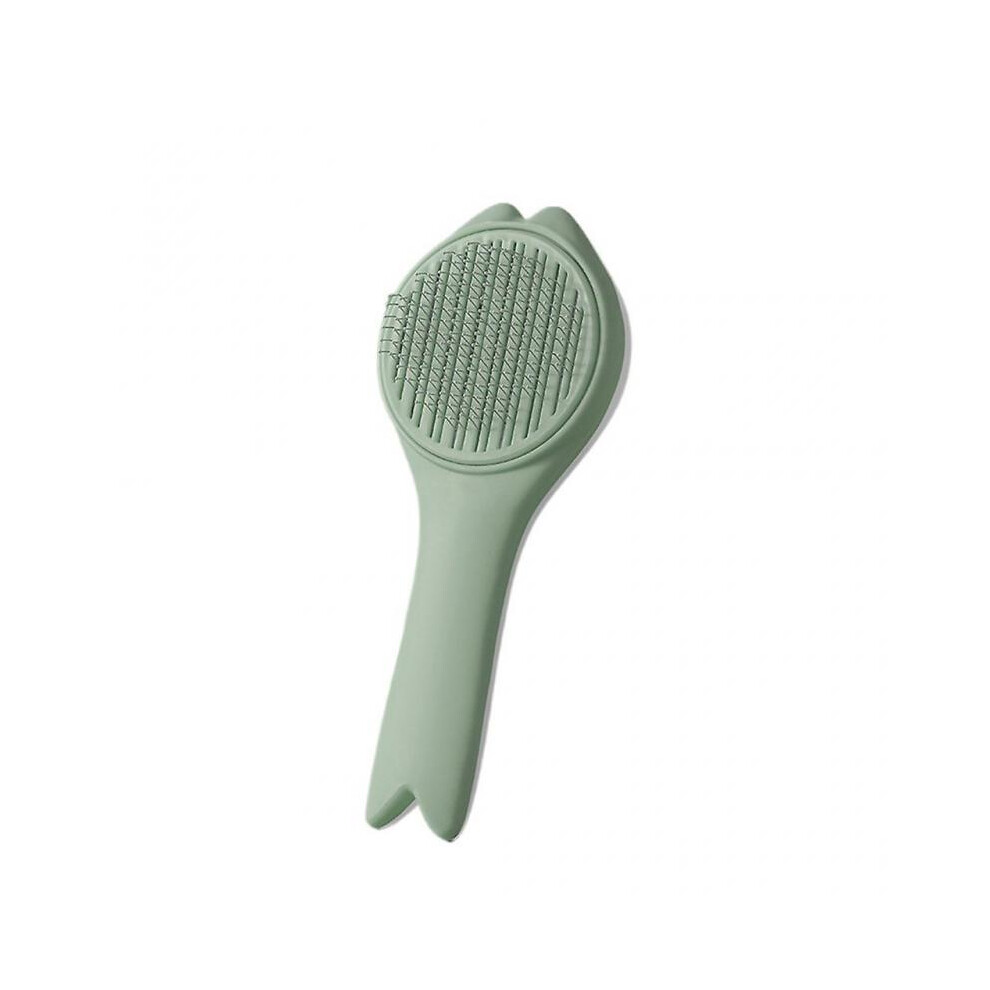 (Green and white)Pet Dogs Brush Deshedding Cats Massage Brushes for Shedding and Grooming