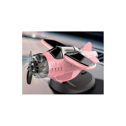(Pink) Car Dashboard Decor, Solar Airplane, Solar Powered Aircraft for Tabletop Office