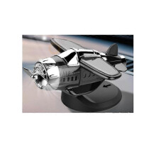 (Black) Car Dashboard Decor, Solar Airplane, Solar Powered Aircraft for Tabletop Office