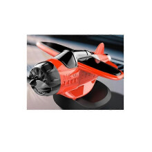 (Orange) Car Dashboard Decor, Solar Airplane, Solar Powered Aircraft for Tabletop Office