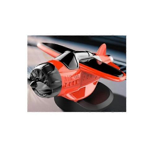 (Orange) Car Dashboard Decor, Solar Airplane, Solar Powered Aircraft for Tabletop Office
