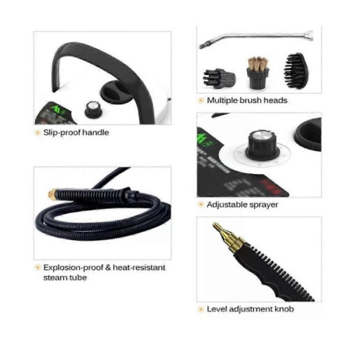 (Orange UK Plug) Eigoods 2500w Handheld High-Temperature Pressurized Cleaner,New Multi-surface 1