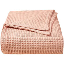 (Dark Pink) Breezy Waffle Texture Baby Blanket Made of Pure Cotton, Perfect for Everyday Use