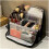 (Black) Multi-Purpose Large Capacity Standing Makeup Bag,Portable Stationery Storage Bag 3