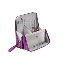 (Purple) Multi-Purpose Large Capacity Standing Makeup Bag,Portable Stationery Storage Bag