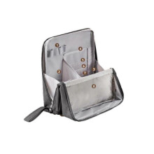 (Gray) Multi-Purpose Large Capacity Standing Makeup Bag,Portable Stationery Storage Bag