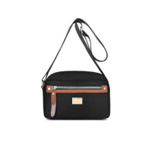 (Black) Popularate Nylon Crossbody Bag,Waterproof Shoulder Bags with Multi Pockets