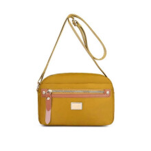 (Gold) Popularate Nylon Crossbody Bag,Waterproof Shoulder Bags with Multi Pockets