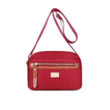 (Wine Red) Popularate Nylon Crossbody Bag,Waterproof Shoulder Bags with Multi Pockets