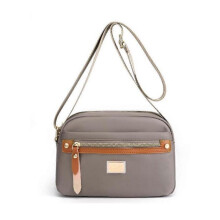 (Milk Tea Color) Popularate Nylon Crossbody Bag,Waterproof Shoulder Bags with Multi Pockets
