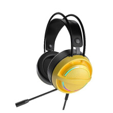 (As show, One size) Adjustable Gaming Headset USB RGB Stereo Sound PC Game Headphone Wired Classic