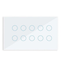 (White) Smart home remote control switch APP controls touch wireless wall switch Tuya WIFI Alex GoogleHome 147 high-power 10/6 channel