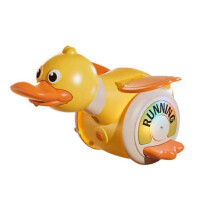 (Yellow) Crawling Duck Dog Toys, Interactive Dancing Duck Toys with Music Sounds & Lights