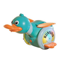 (Green) Crawling Duck Dog Toys, Interactive Dancing Duck Toys with Music Sounds & Lights