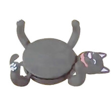 (Gray) 3D Print Cat Coasters, Novel and Cute Cat Mug Holder