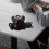 (White) 3D Print Cat Coasters, Novel and Cute Cat Mug Holder 3
