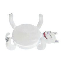 (White) 3D Print Cat Coasters, Novel and Cute Cat Mug Holder