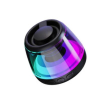 (Black) Magnetic Bluetooth speaker RGB mini portable speaker magnetic phone holder ring wireless sound box Bluetooth speaker tower