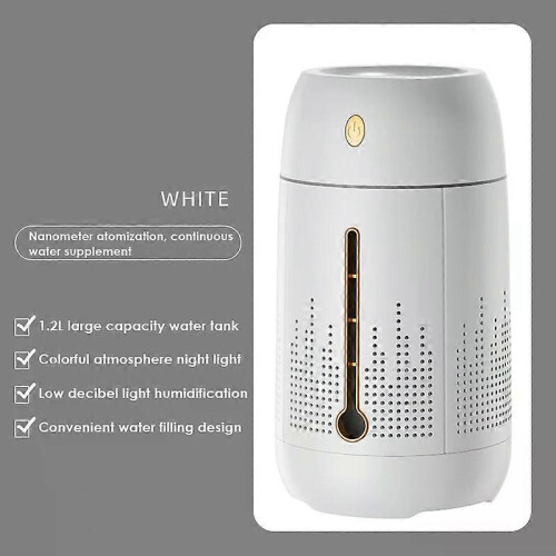 (Gold-plated White) Large capacity Humidifier For Home USB Ultrasonic Diffuser Cool Mist Maker Quiet Diffuser Machine for Home Office