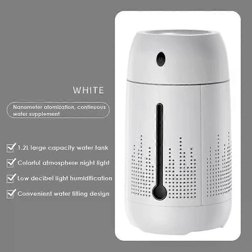 (White) Large capacity Humidifier For Home USB Ultrasonic Diffuser Cool Mist Maker Quiet Diffuser Machine for Home Office