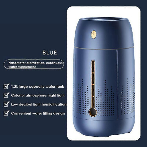 (Blue) Large capacity Humidifier For Home USB Ultrasonic Diffuser Cool Mist Maker Quiet Diffuser Machine for Home Office 1