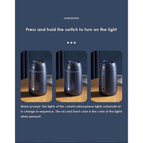 (Blue) Large capacity Humidifier For Home USB Ultrasonic Diffuser Cool Mist Maker Quiet Diffuser Machine for Home Office 2