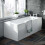 NES Home Bath Toilet Vanity Unit Three Piece White Bathroom Suite  Desner 4