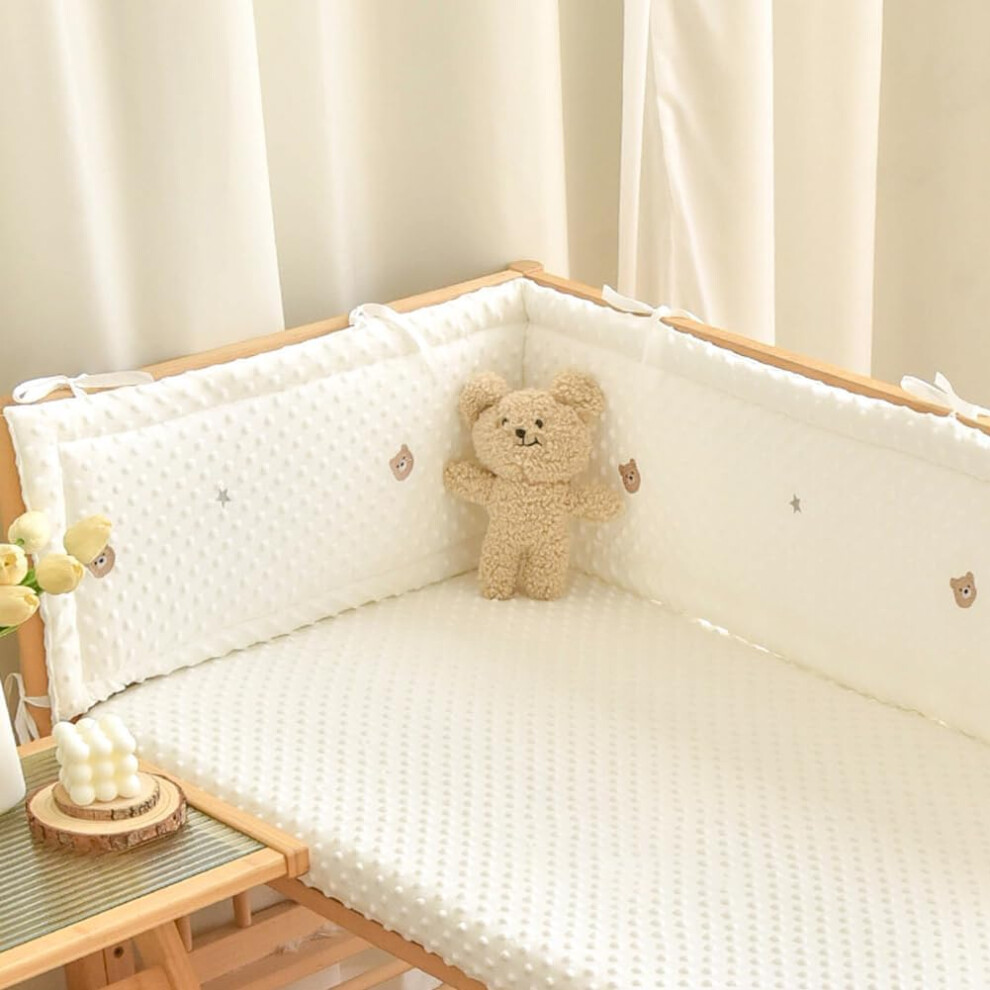 (150×28cm, D05) Cot Bumpers For Cot Bed Breathable Cot Bumper Padded Cot Bumper Cot Side Protectors Cot Bumpers For Cot Bed Padded Cot Mesh Bumpers Cr
