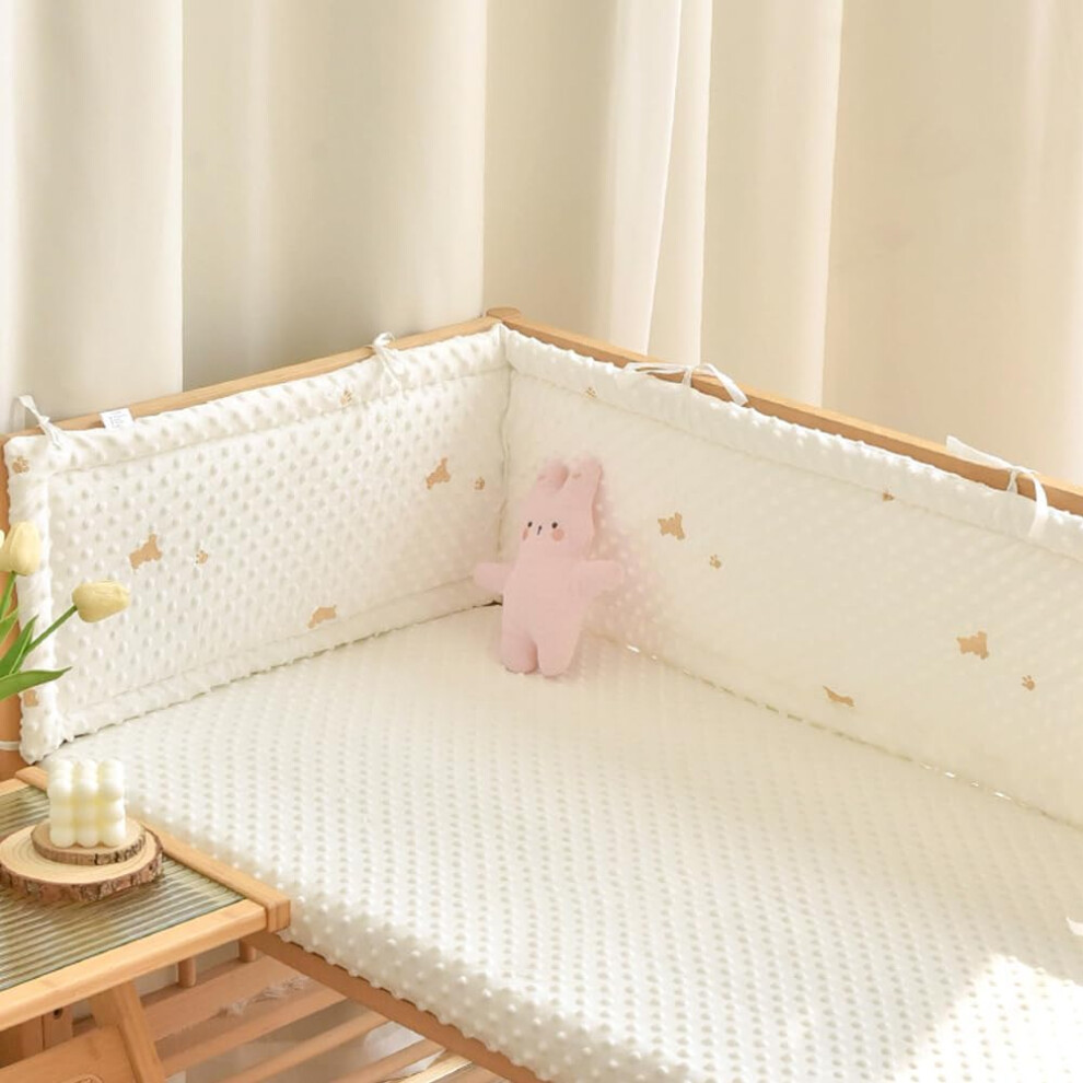 (150×28cm, D07) Cot Bumpers For Cot Bed Breathable Cot Bumper Padded Cot Bumper Cot Side Protectors Cot Bumpers For Cot Bed Padded Cot Mesh Bumpers Cr