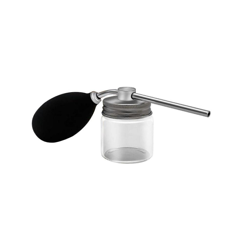 Aluminum Lid Talcum Powder Blower Puff Barber Talcum Powder Dispenser. Barber tool for applying talcum powder.