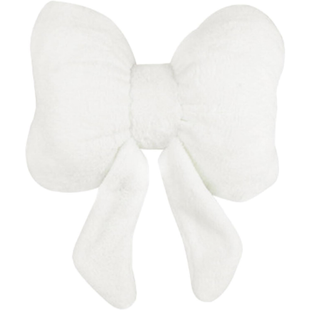 ( Waist Support) Car Headrest Pillow,Bow Tie Car Neck Support Pillow | Plush Cute Car Neck Pillow Soft Headrest For Driving Home White/Black 9009412790951