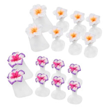 16 pcs Manicure Toe Separator Silicone Flower Shape Toe Spreader Spacers Dividers Pedicure Toe Fins