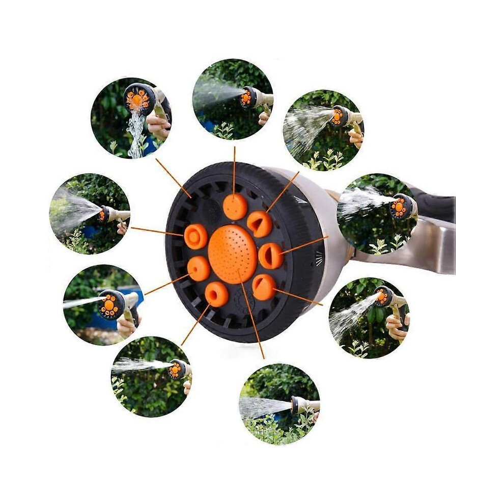 WHOLEV Pistolet D'Arrosage Métal 9 Modes - Pulvérisateur Jardin Haute Pression Lavage Voiture