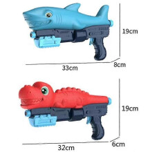 Bjxy Jouet d'été pour enfants, pistolet à eau de dessin animé, pistolet à eau d'extérieur à tirer, pistolet