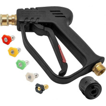 Pistolet de lavage haute pression Fai Top 4 000 PSI avec 5 embouts de buse d'eau, pistolet de nettoyage