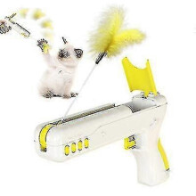 Jouet pour chat, pistolet à plumes rebondissant, amusant, fournitures pour animaux de compagnie