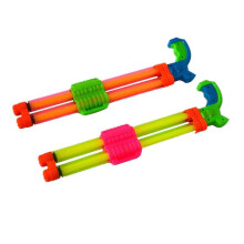 Pistolet à eau pour enfants, jouet de plage avec double tuyau extensible et design transparent