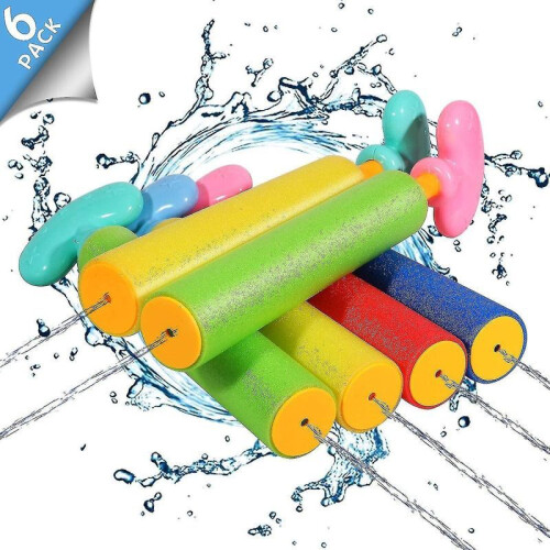 Lot de 6 pistolets à mousse pour piscine et plage