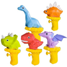 Pistolets à eau lumineux dinosaures pour enfants – Lot de 5 mini-pistolets à eau de dessin animé pour