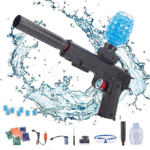Pistolet à eau gel pour enfants, pistolet à graffitis pour piscine et plage, tir continu à grande vitesse